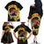 Personalized Preakness Horse Racing Family Matching Off The Shoulder Long Sleeve Dress and Hawaiian Shirt Horseshoe With Black-Eyed Susans