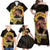 Personalized Preakness Horse Racing Family Matching Off Shoulder Maxi Dress and Hawaiian Shirt Horseshoe With Black-Eyed Susans