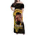 Personalized Preakness Horse Racing Family Matching Off Shoulder Maxi Dress and Hawaiian Shirt Horseshoe With Black-Eyed Susans
