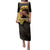 Personalized Preakness Horse Racing Family Matching Puletasi and Hawaiian Shirt Horseshoe With Black-Eyed Susans