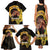 Personalized Preakness Horse Racing Family Matching Tank Maxi Dress and Hawaiian Shirt Horseshoe With Black-Eyed Susans