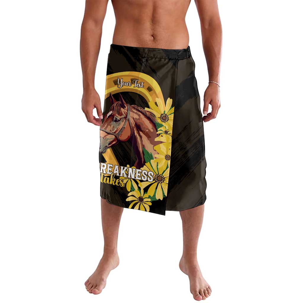 Personalized Preakness Horse Racing Lavalava Horseshoe With Black-Eyed Susans