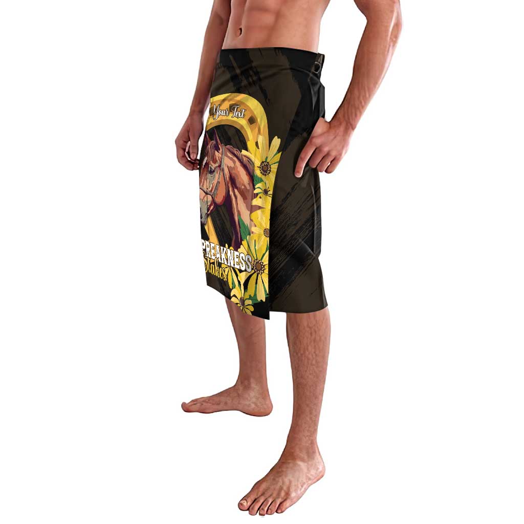 Personalized Preakness Horse Racing Lavalava Horseshoe With Black-Eyed Susans