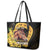 Personalized Preakness Horse Racing Leather Tote Bag Horseshoe With Black-Eyed Susans