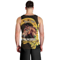 Personalized Preakness Horse Racing Men Tank Top Horseshoe With Black-Eyed Susans