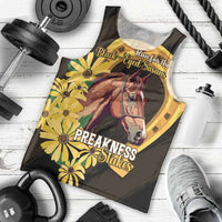 Personalized Preakness Horse Racing Men Tank Top Horseshoe With Black-Eyed Susans