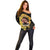 Personalized Preakness Horse Racing Off Shoulder Sweater Horseshoe With Black-Eyed Susans
