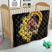 Personalized Preakness Horse Racing Quilt Horseshoe With Black-Eyed Susans