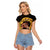 Personalized Preakness Horse Racing Raglan Cropped T Shirt Horseshoe With Black-Eyed Susans