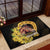 Personalized Preakness Horse Racing Rubber Doormat Horseshoe With Black-Eyed Susans