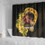 Personalized Preakness Horse Racing Shower Curtain Horseshoe With Black-Eyed Susans