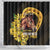 Personalized Preakness Horse Racing Shower Curtain Horseshoe With Black-Eyed Susans