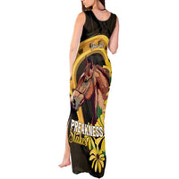 Personalized Preakness Horse Racing Tank Maxi Dress Horseshoe With Black-Eyed Susans