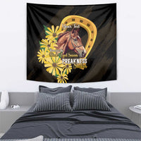 Personalized Preakness Horse Racing Tapestry Horseshoe With Black-Eyed Susans