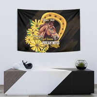 Personalized Preakness Horse Racing Tapestry Horseshoe With Black-Eyed Susans