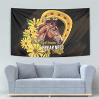 Personalized Preakness Horse Racing Tapestry Horseshoe With Black-Eyed Susans