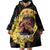 Personalized Preakness Horse Racing Wearable Blanket Hoodie Horseshoe With Black-Eyed Susans