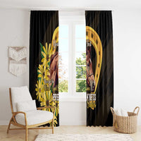 Personalized Preakness Horse Racing Window Curtain Horseshoe With Black-Eyed Susans