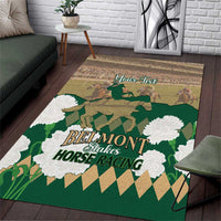 Personalized Belmont Horse Racing Area Rug 157th Anniversary Run For The Carnations