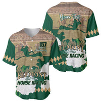 Personalized Belmont Horse Racing Baseball Jersey 157th Anniversary Run For The Carnations