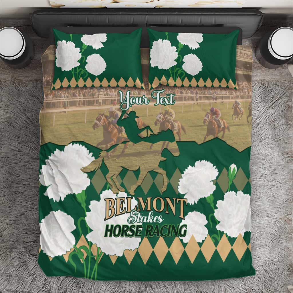 Personalized Belmont Horse Racing Bedding Set 157th Anniversary Run For The Carnations