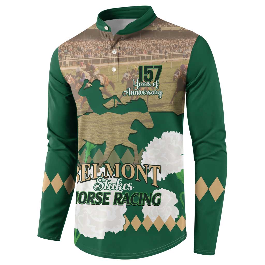 Personalized Belmont Horse Racing Button Sweatshirt 157th Anniversary Run For The Carnations