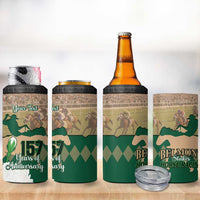 Personalized Belmont Horse Racing 4 in 1 Can Cooler Tumbler 157th Anniversary Run For The Carnations