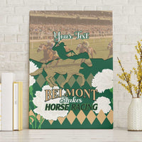 Personalized Belmont Horse Racing Canvas Wall Art 157th Anniversary Run For The Carnations