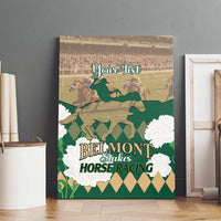 Personalized Belmont Horse Racing Canvas Wall Art 157th Anniversary Run For The Carnations