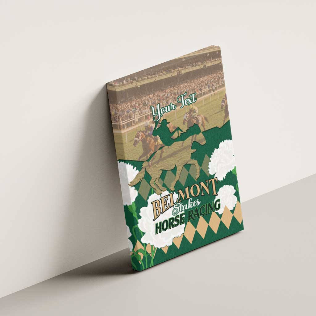 Personalized Belmont Horse Racing Canvas Wall Art 157th Anniversary Run For The Carnations