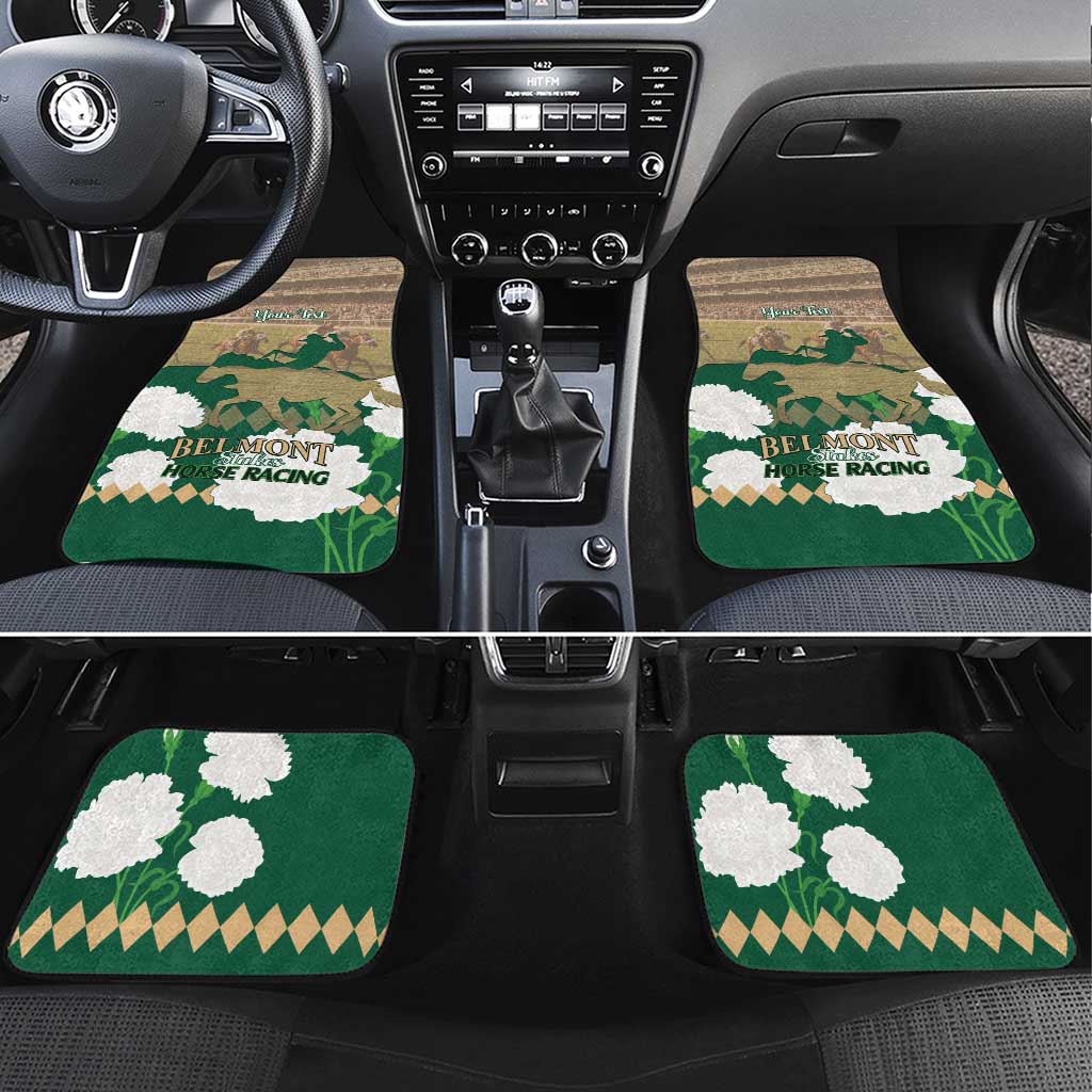 Personalized Belmont Horse Racing Car Mats 157th Anniversary Run For The Carnations