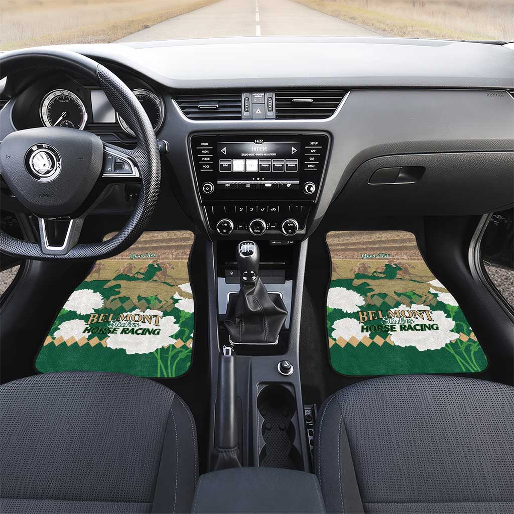 Personalized Belmont Horse Racing Car Mats 157th Anniversary Run For The Carnations