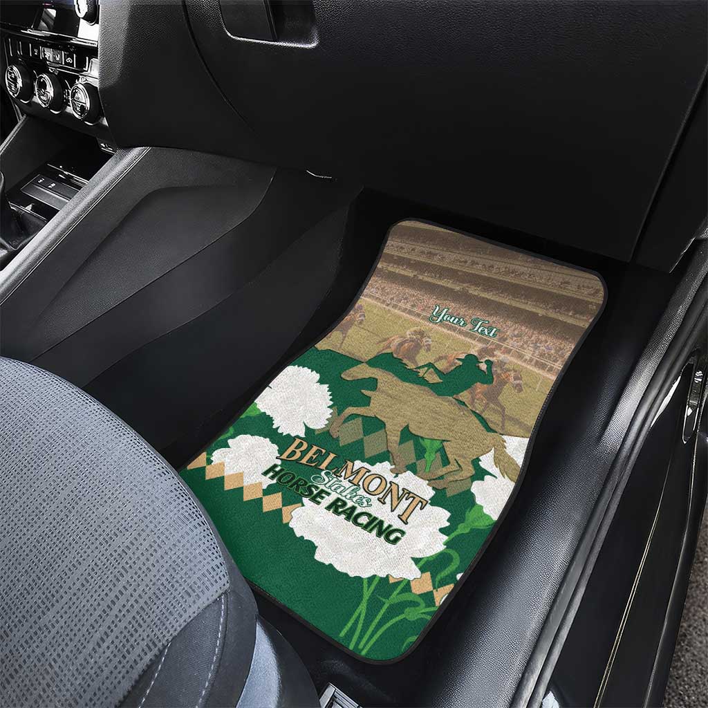 Personalized Belmont Horse Racing Car Mats 157th Anniversary Run For The Carnations