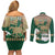 Personalized Belmont Horse Racing Couples Matching Off Shoulder Short Dress and Long Sleeve Button Shirt 157th Anniversary Run For The Carnations