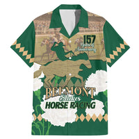 Personalized Belmont Horse Racing Family Matching Mermaid Dress and Hawaiian Shirt 157th Anniversary Run For The Carnations