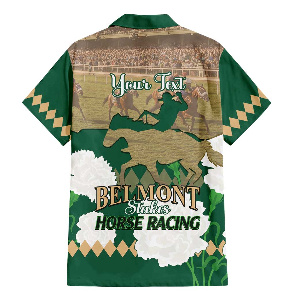 Personalized Belmont Horse Racing Family Matching Mermaid Dress and Hawaiian Shirt 157th Anniversary Run For The Carnations