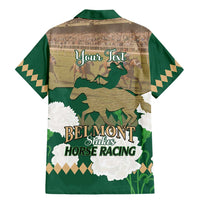 Personalized Belmont Horse Racing Family Matching Mermaid Dress and Hawaiian Shirt 157th Anniversary Run For The Carnations