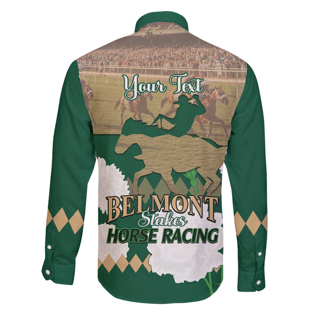 Personalized Belmont Horse Racing Family Matching Puletasi and Hawaiian Shirt 157th Anniversary Run For The Carnations