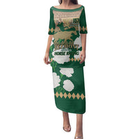 Personalized Belmont Horse Racing Family Matching Puletasi and Hawaiian Shirt 157th Anniversary Run For The Carnations