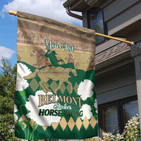 Personalized Belmont Horse Racing Garden Flag 157th Anniversary Run For The Carnations