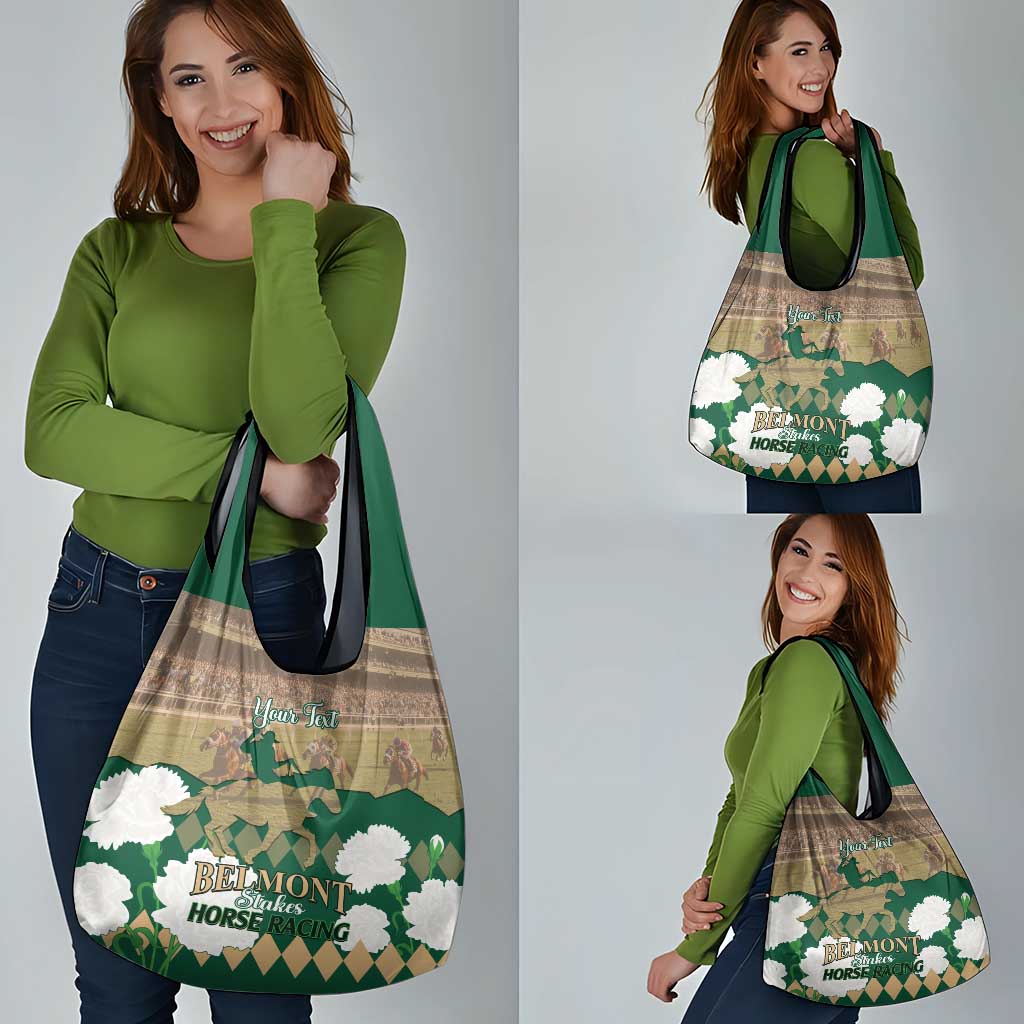 Personalized Belmont Horse Racing Grocery Bag 157th Anniversary Run For The Carnations