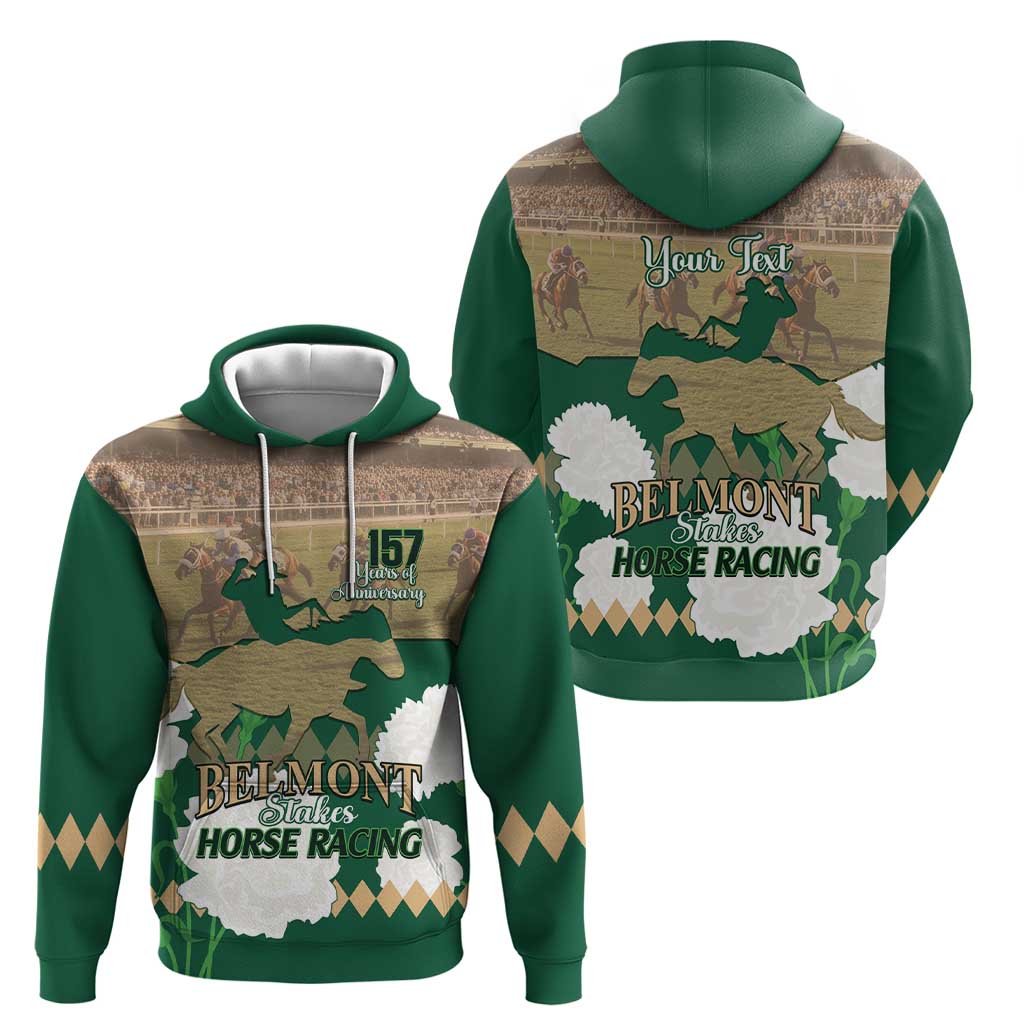 Personalized Belmont Horse Racing Hoodie 157th Anniversary Run For The Carnations