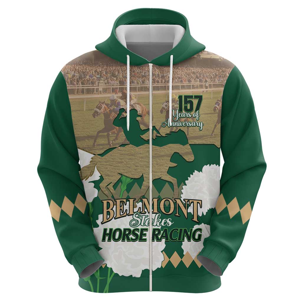 Personalized Belmont Horse Racing Hoodie 157th Anniversary Run For The Carnations