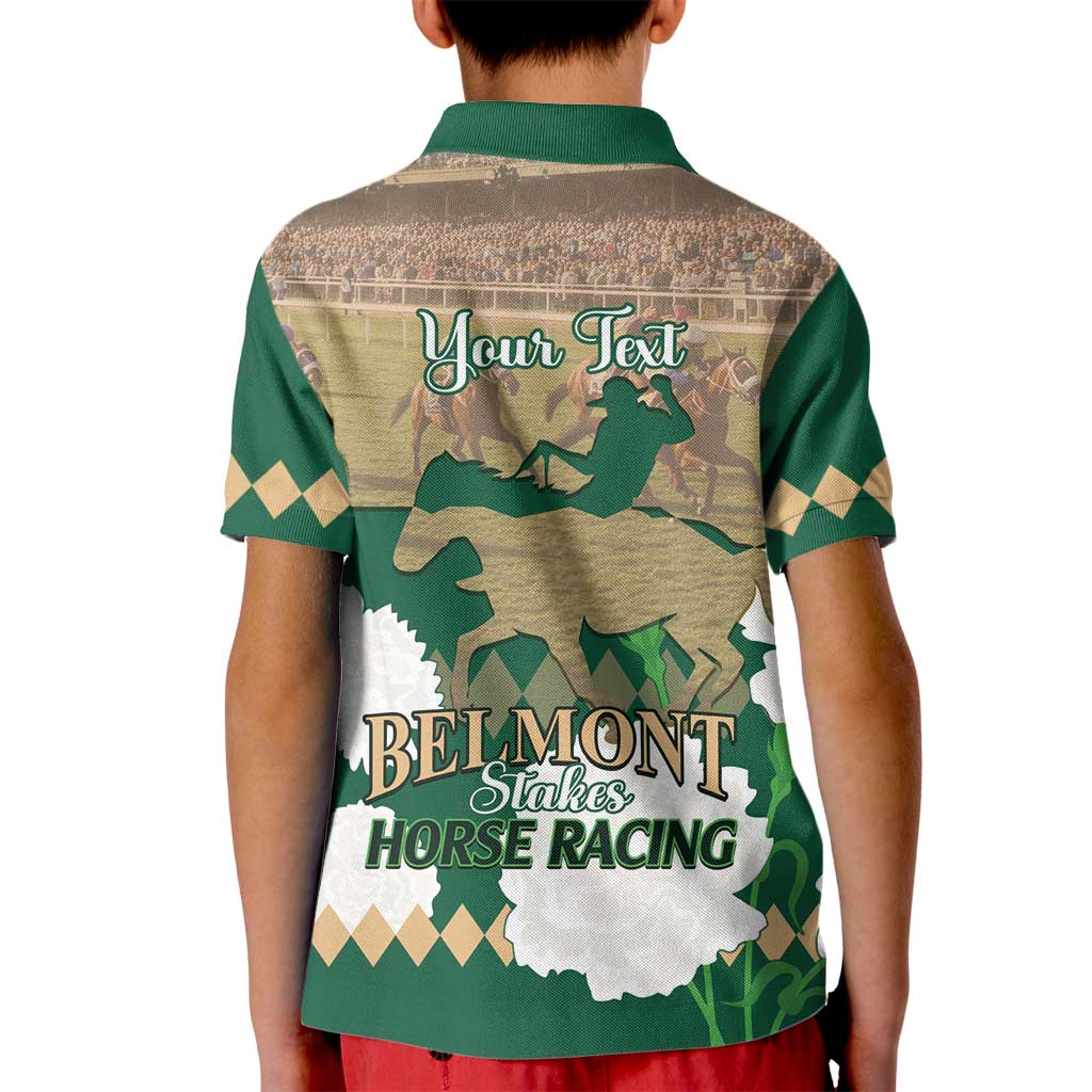 Personalized Belmont Horse Racing Kid Polo Shirt 157th Anniversary Run For The Carnations