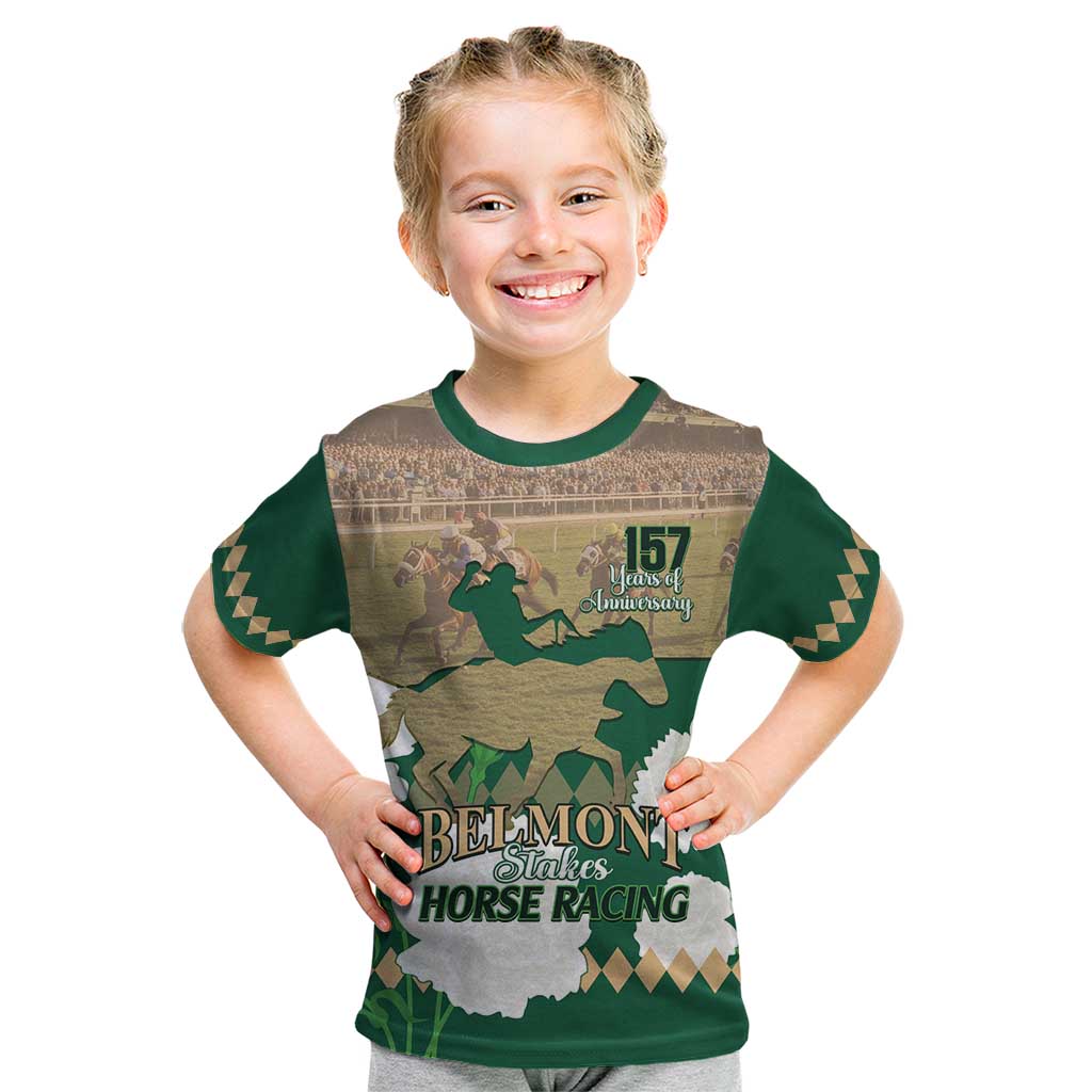Personalized Belmont Horse Racing Kid T Shirt 157th Anniversary Run For The Carnations