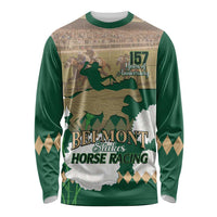 Personalized Belmont Horse Racing Long Sleeve Shirt 157th Anniversary Run For The Carnations