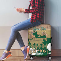 Personalized Belmont Horse Racing Luggage Cover 157th Anniversary Run For The Carnations