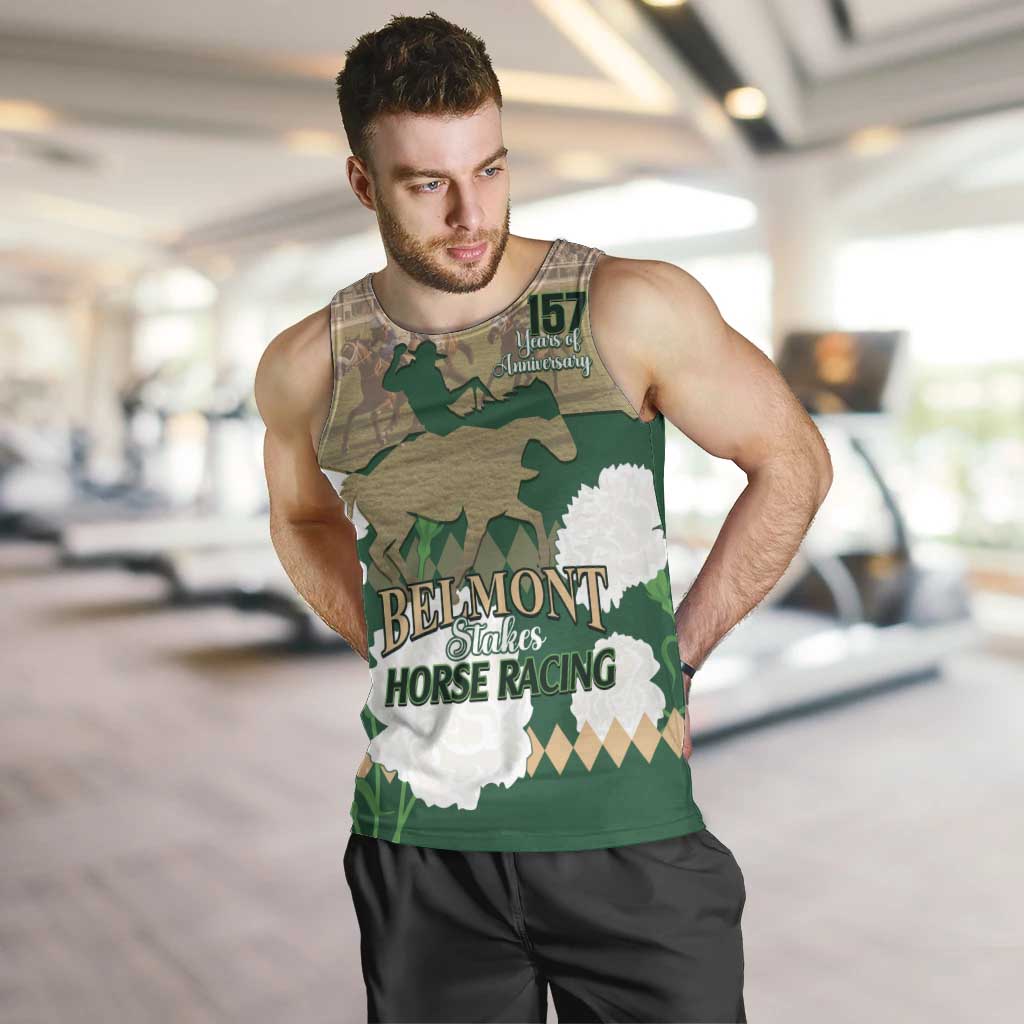Personalized Belmont Horse Racing Men Tank Top 157th Anniversary Run For The Carnations
