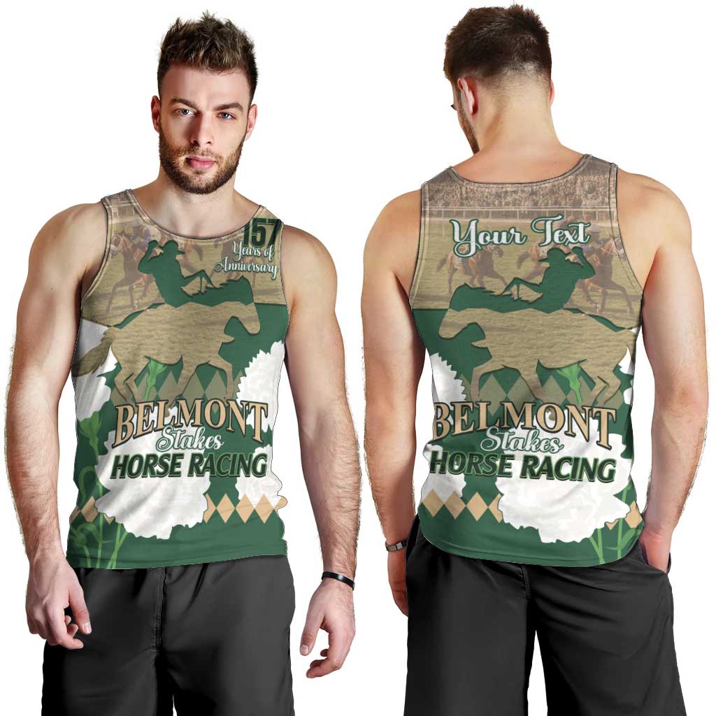Personalized Belmont Horse Racing Men Tank Top 157th Anniversary Run For The Carnations