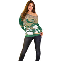 Personalized Belmont Horse Racing Off Shoulder Sweater 157th Anniversary Run For The Carnations